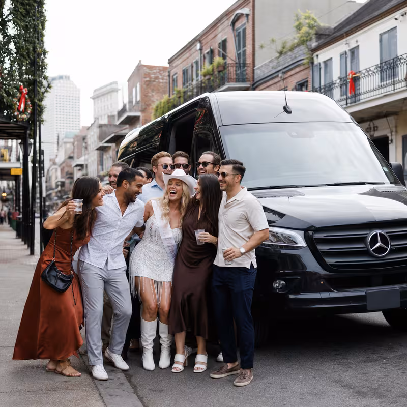 New Orleans Bachelor & Bachelorette Transportation fleet vehicle