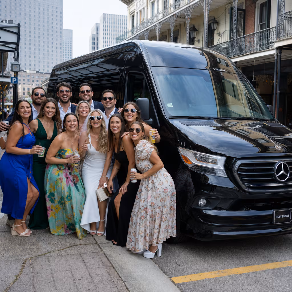 Bachelor and bachelorette party bus