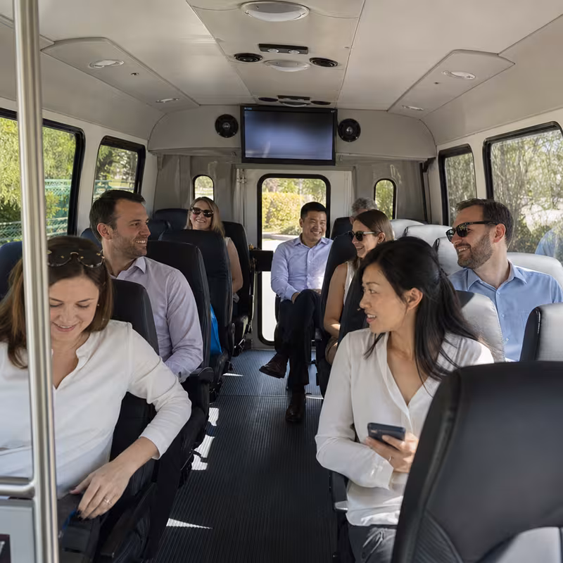 Black Mercedes Sprinter van staged for an New Orleans Corporate Transportation group