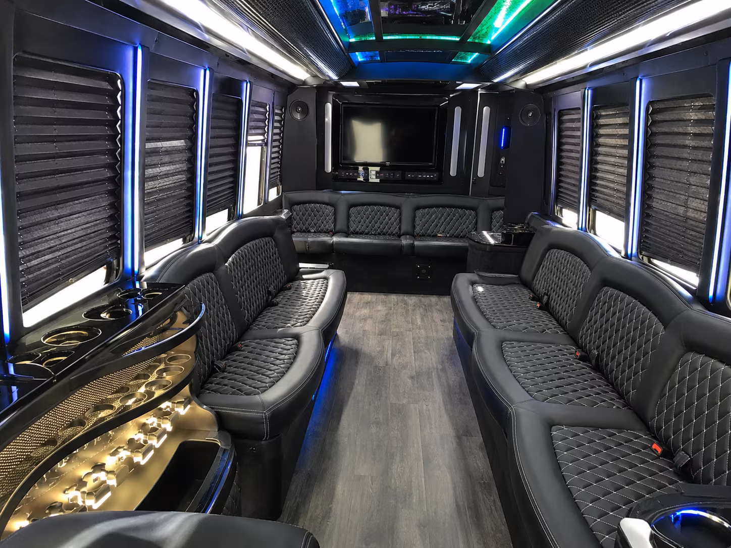 New Orleans Birthday, Sweet 16, & Quinceañera Transportation party bus exterior