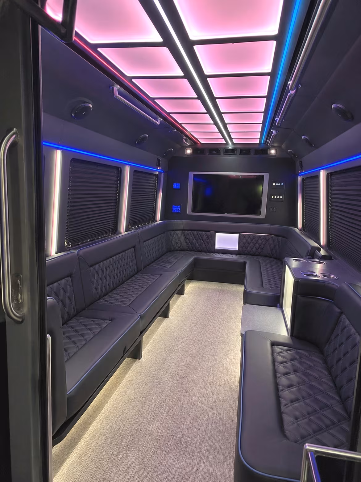 New Orleans Prom & Homecoming Transportation party bus interior