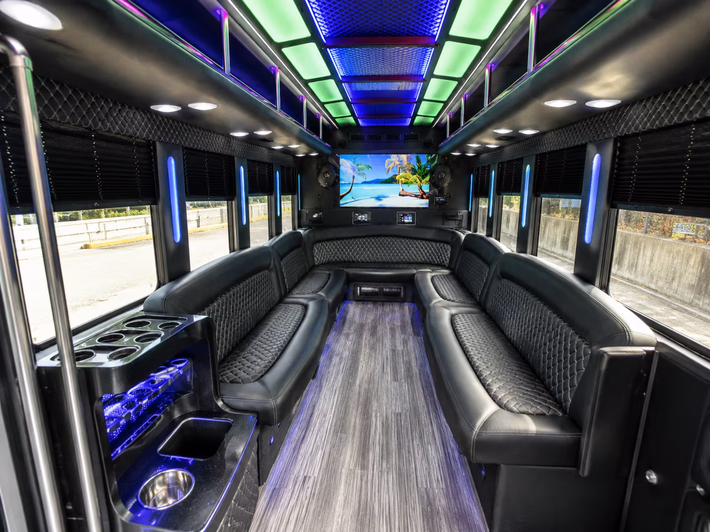 New Orleans Wedding Transportation party bus exterior