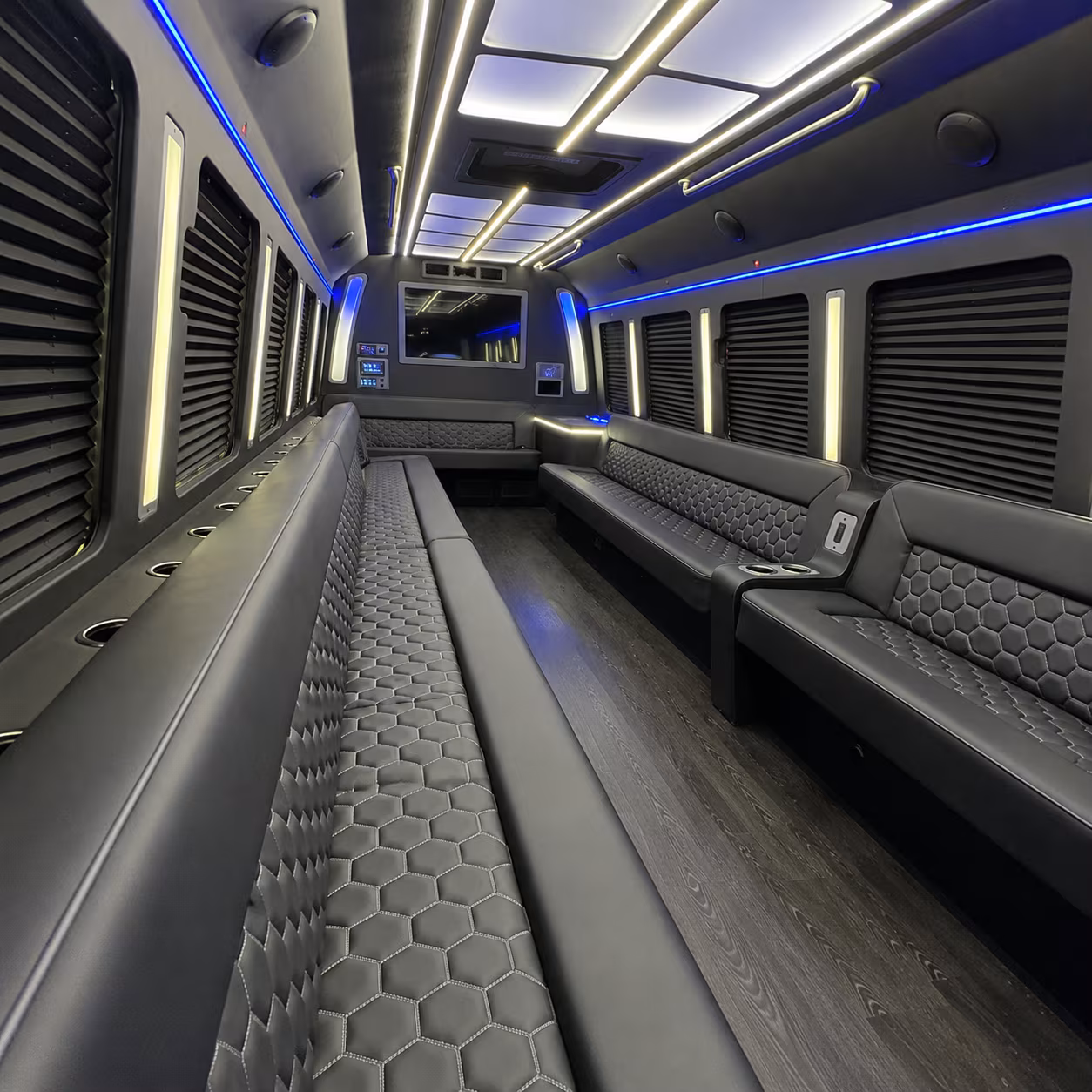 New Orleans Winery Tour & Pub Crawl Transportation party bus interior
