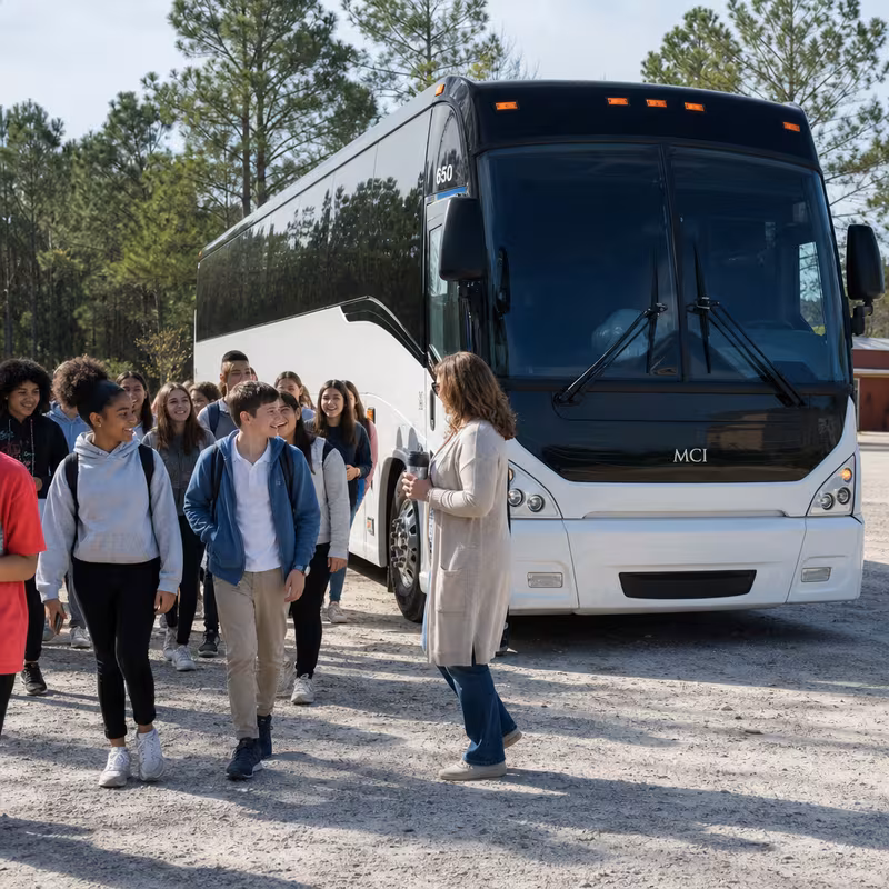 Black Mercedes Sprinter van staged for an New Orleans School Transportation group