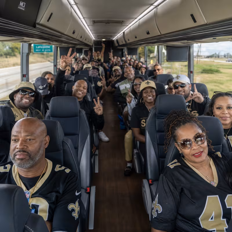 Black Mercedes Sprinter van staged for an New Orleans Sporting Event Transportation group