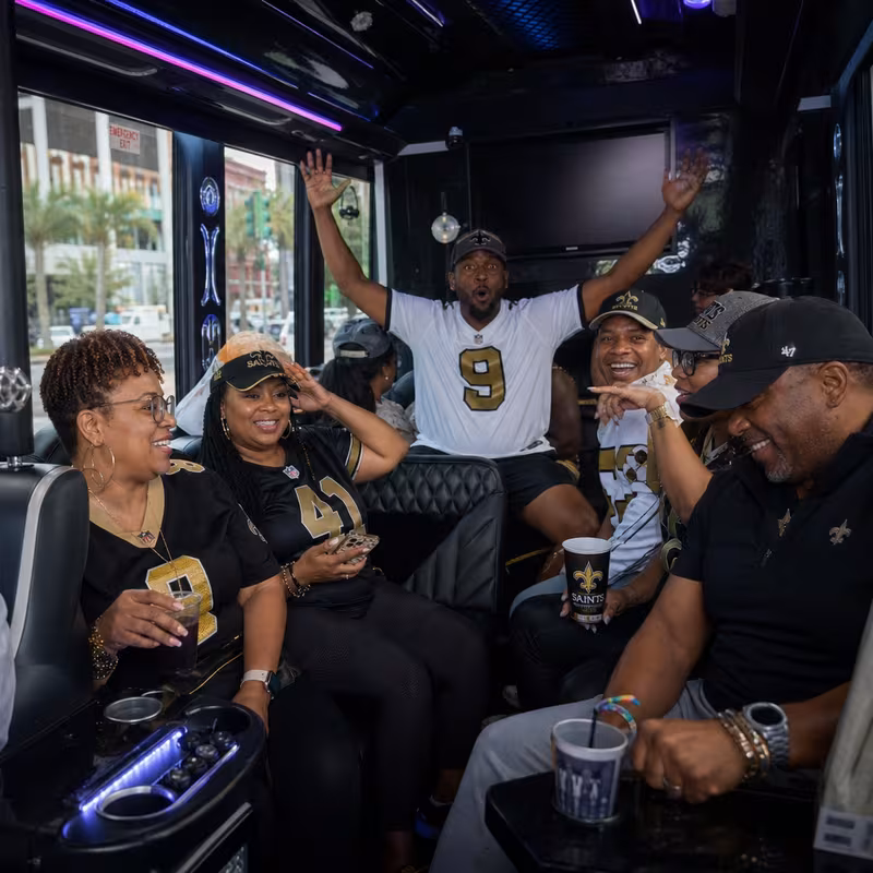 New Orleans Sporting Event Transportation fleet vehicle