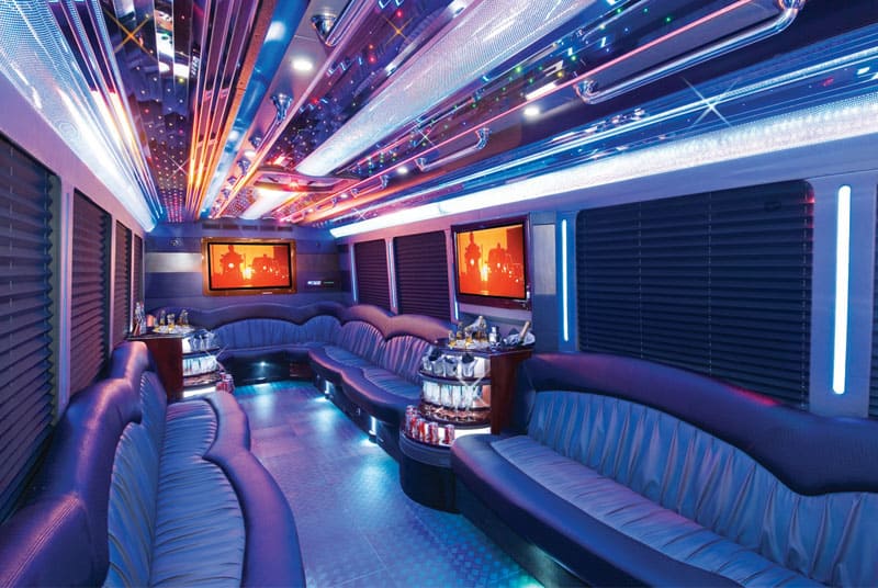 Lake Charles 20 Passenger Party Bus Interior