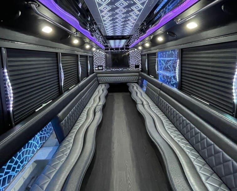 Mobile 30 Passenger Party Bus White Interior
