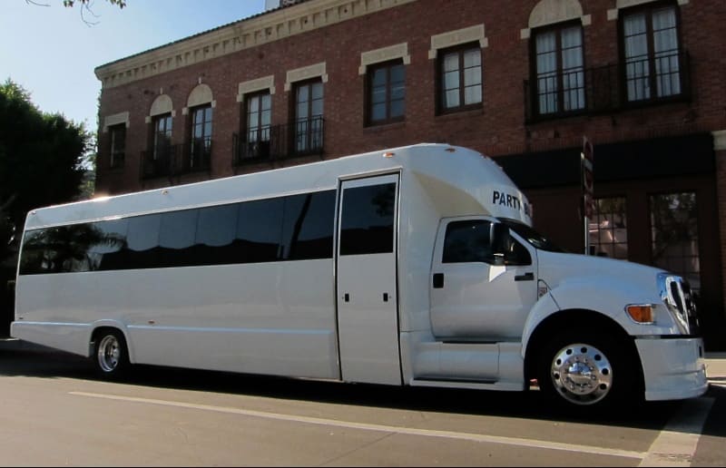 Monroe 30 Passenger Party Bus White