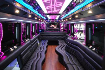 Lake Charles 50 Passenger Party Bus Interior